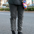 ストリートファッション,ストリートスナップ,ファッションスナップ,across,アクロス,ファー,毛皮,アウター,ボリューム,パンツ,ジーンズ,デニム,ズボン