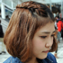 ストリートファッション,ストリートスナップ,ファッションスナップ,across,アクロス,髪型,ヘアスタイル,編み込み,ショート,